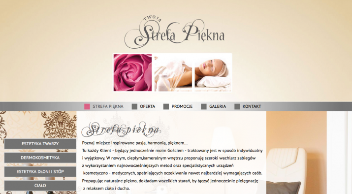 Strona internetowa o kosmetyce